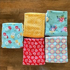 The Pioneer Woman Floral and Patterned Kitchen Towels - Red, Yellow, Blue